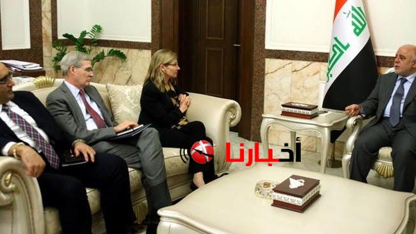 اخبار العراق اليوم 13-9-2015 رئيس الوزراء العراقي يناقش مشرع المصالحة مع وفد امريكي