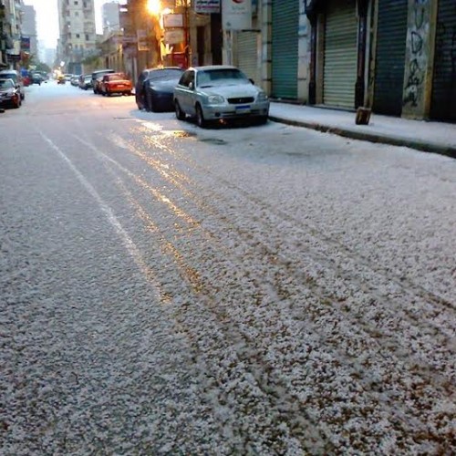 ثلوج على محافظة الإسكندرية