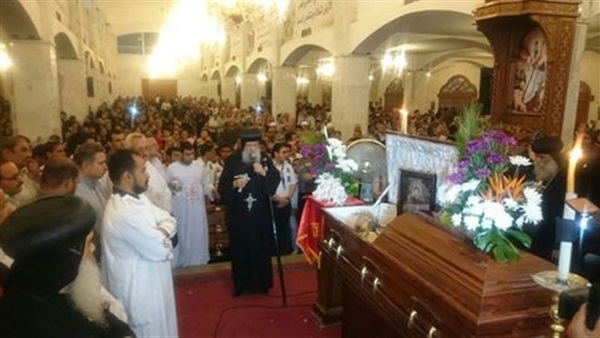 صلاة جنازة شهداء كنيسة مارمرقس